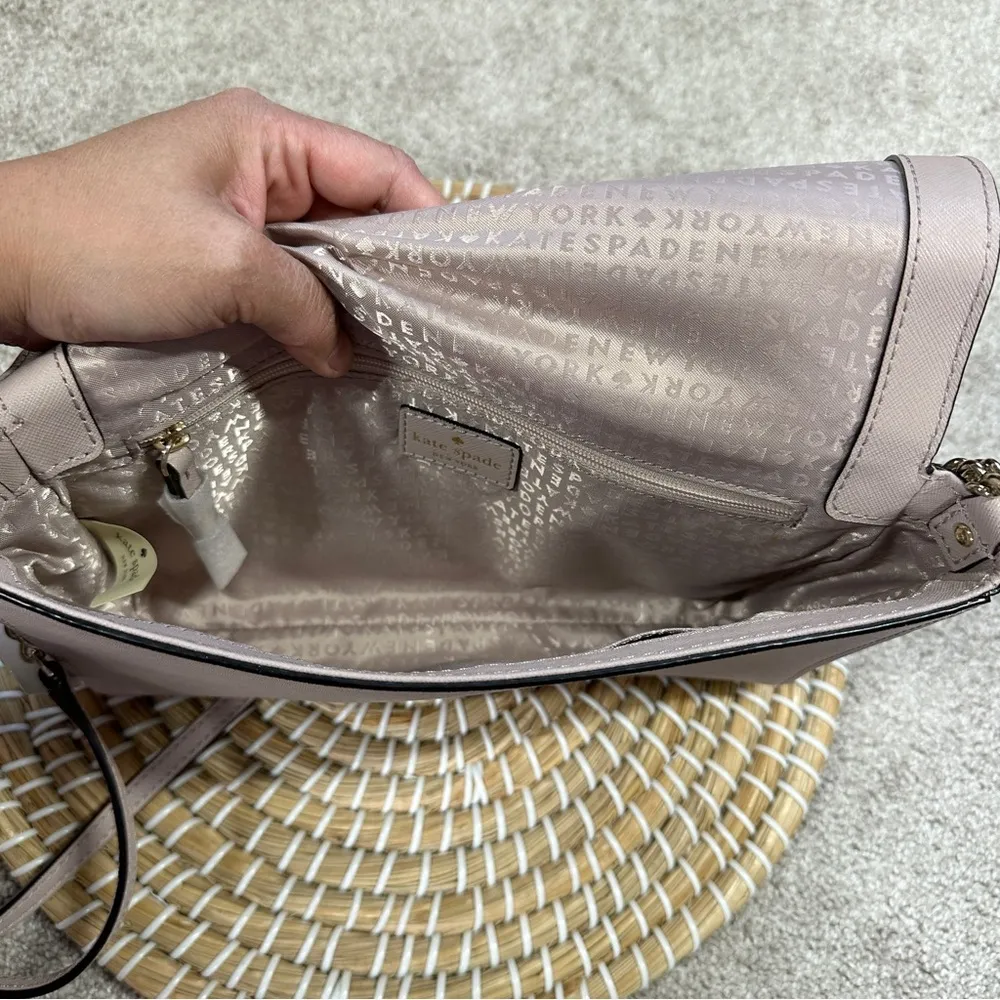 NWT Kate Spade Tilden Place Alek Crossbody Bag Soft Saffiano Leather Plum Dawn - Image 3