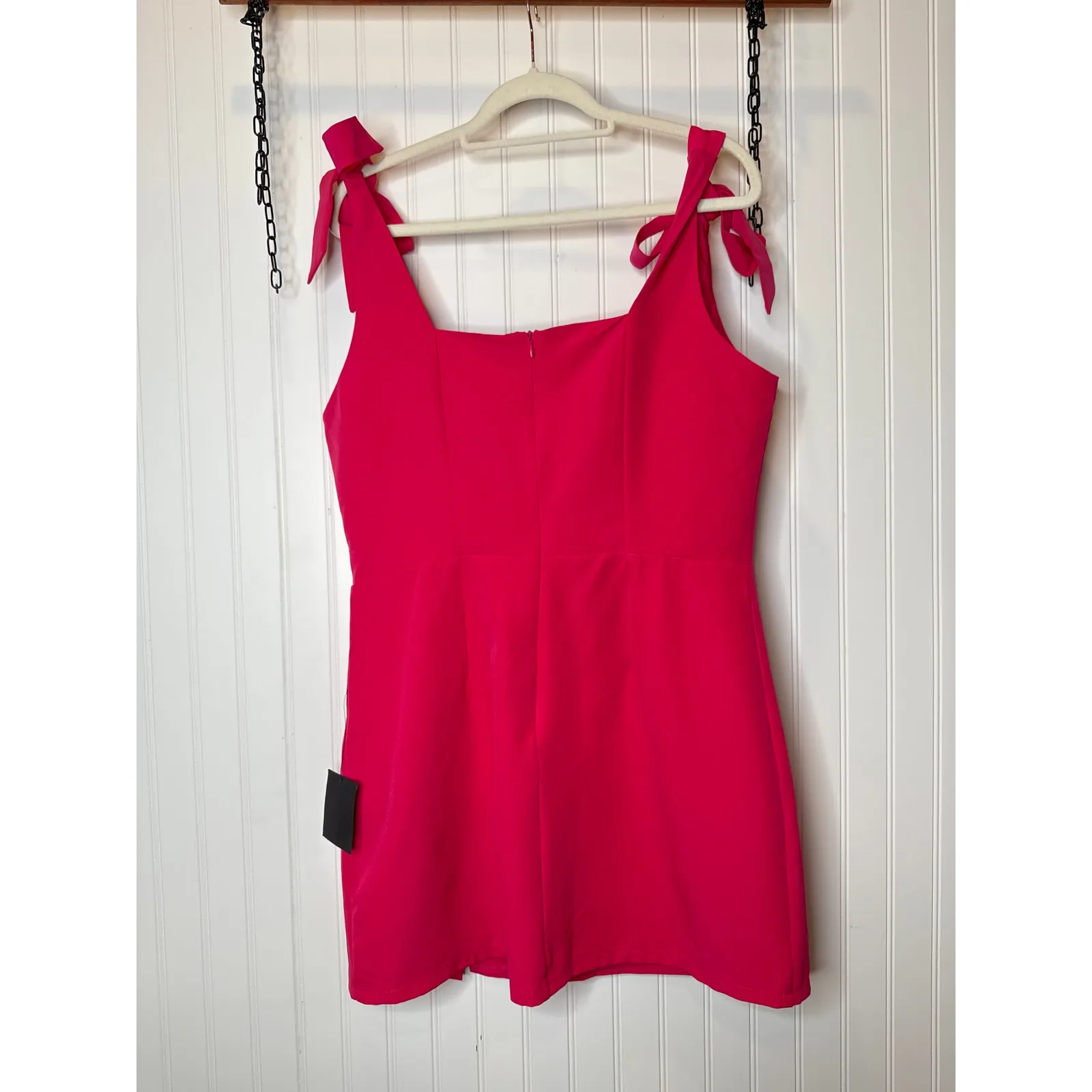NWT Lulus Your Sweetie Fuchsia Tie-Strap Mini Dress Pink Party Cocktail Size XL - Image 3