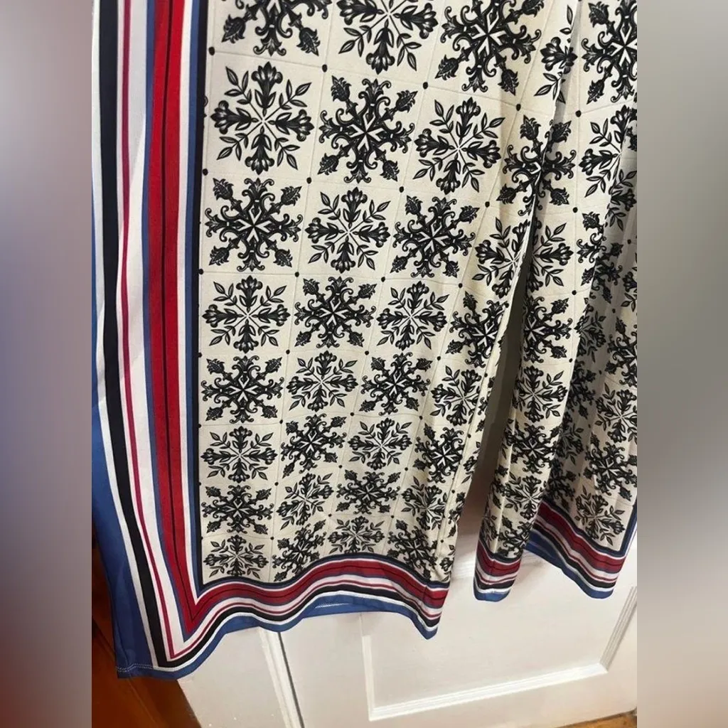 Zara Flowy Printed Wide Leg High Waisted Palazzo Trousers Size XS - Image 5