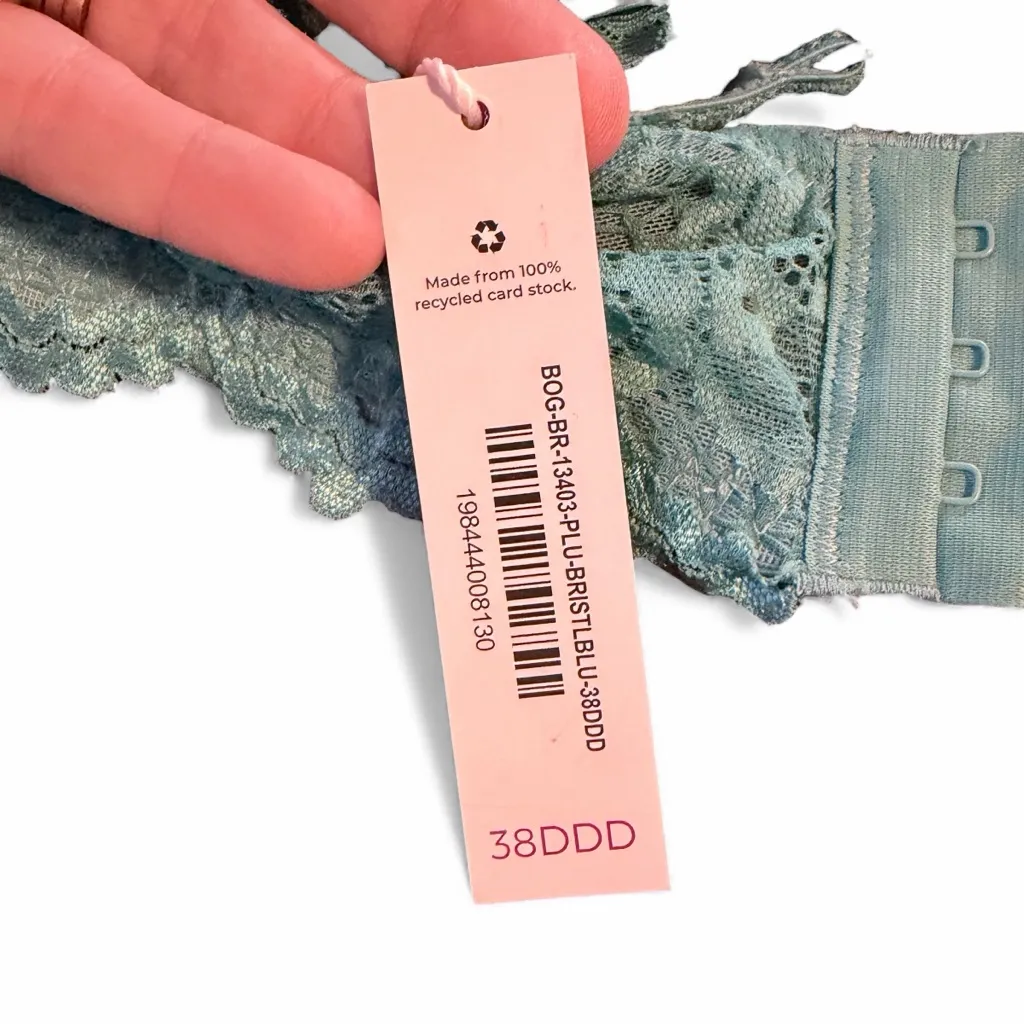 Adore Me balconette moulded cup bra with lace trim and modular straps size 38DDD - Image 10