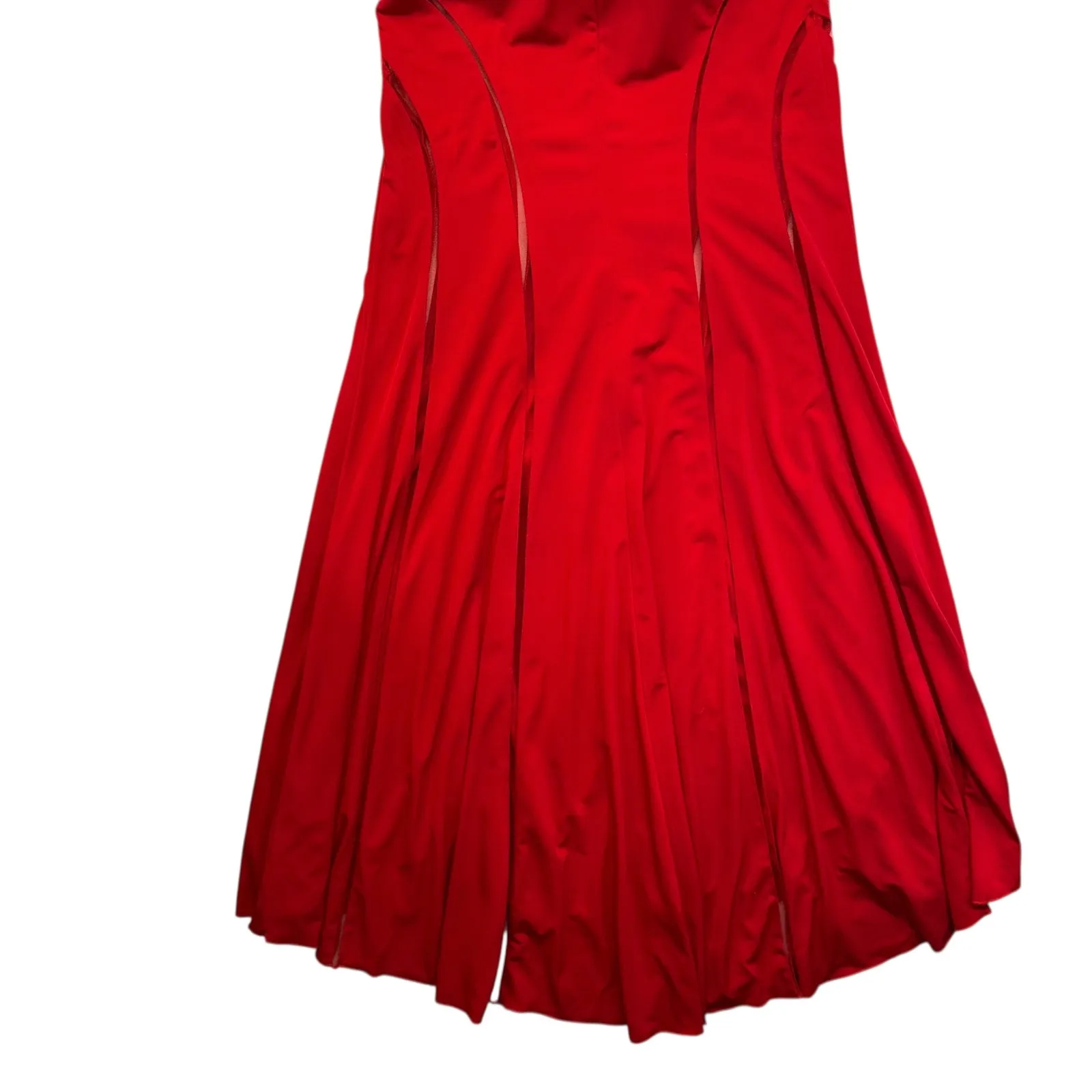 JVN by Jovani Red Evening Gown Mermaidcore Romantic Girly Fairy Angel Size 6 - Image 7