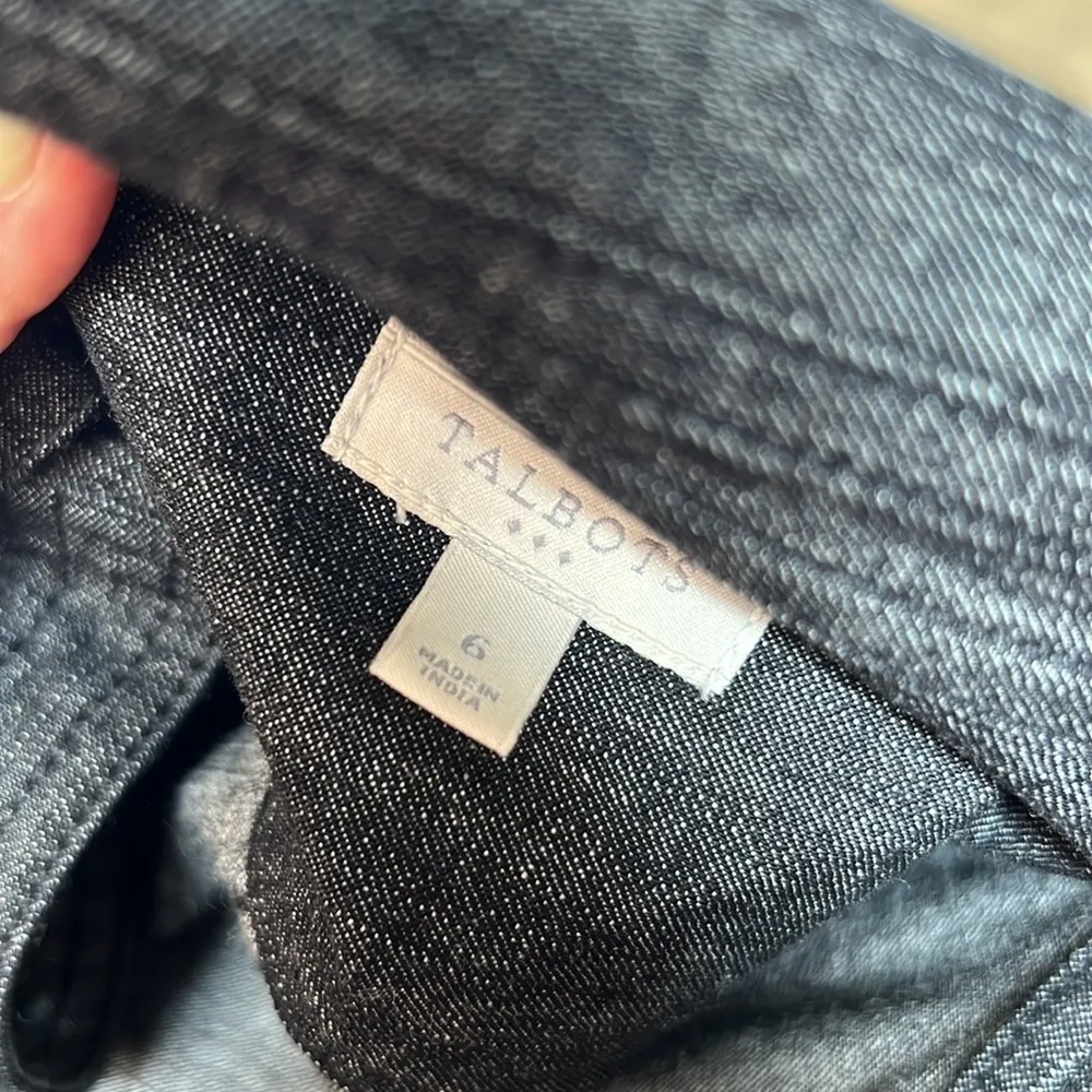 Talbots Tie Waist Denim Dress - Image 3