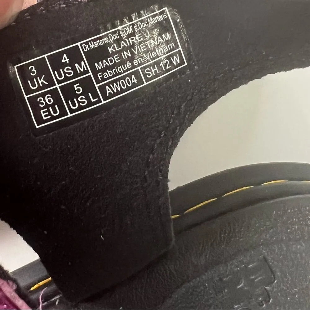 Dr. Martens Junior Pink Three Strap Klaire Glitter Sandals W5 - Image 10