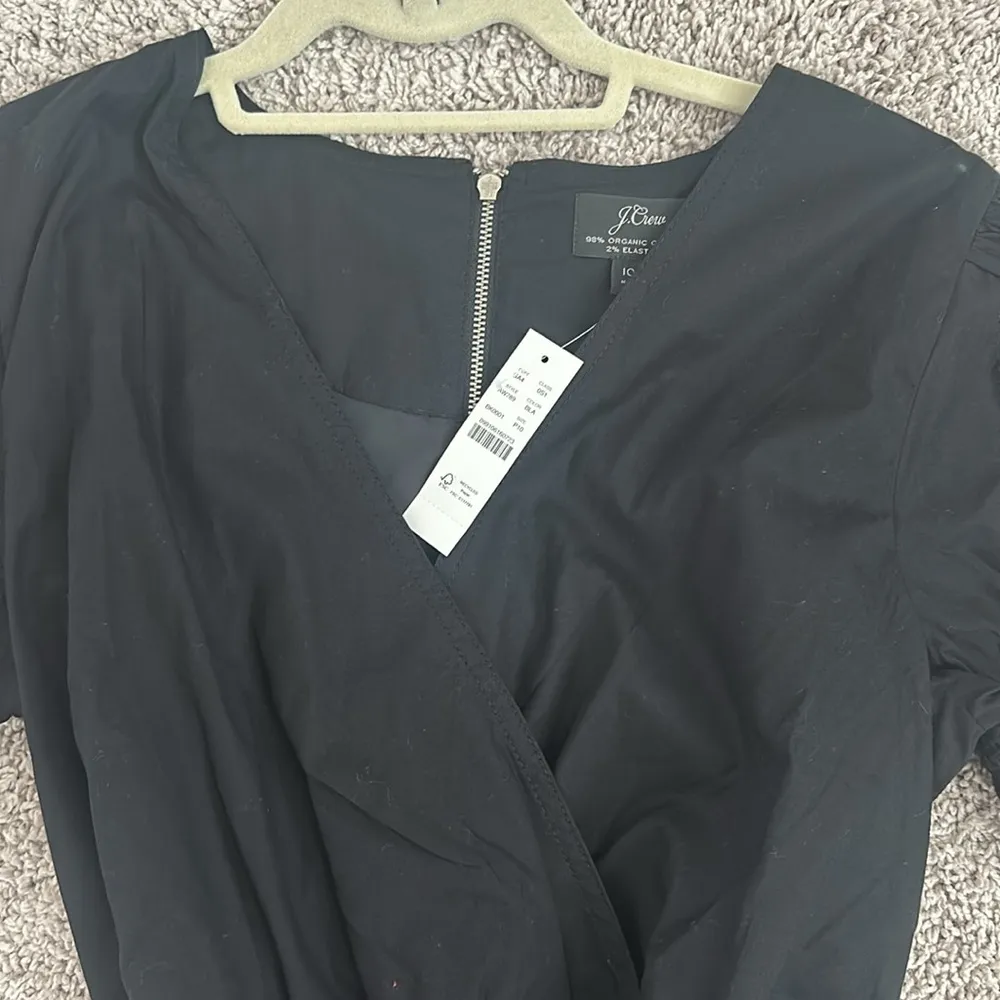 NWT JCrew Black Poplin Petite Jumpsuit Sz 10P - Image 5