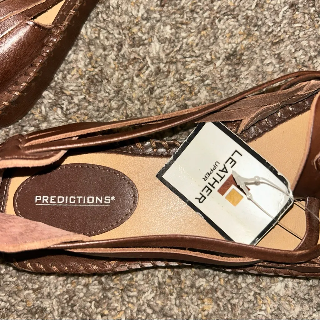 Predictions Brown  Woven Huarache Style Sandals, Women’s Size 8.5  Brazil - Image 7