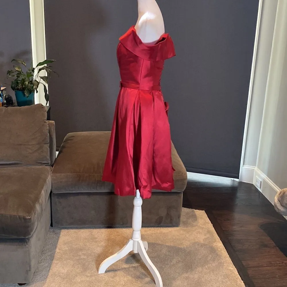 Women’s Off the Shoulder Short Red Prom Party Homecoming Dress CorsetBack Size 6 - Image 6