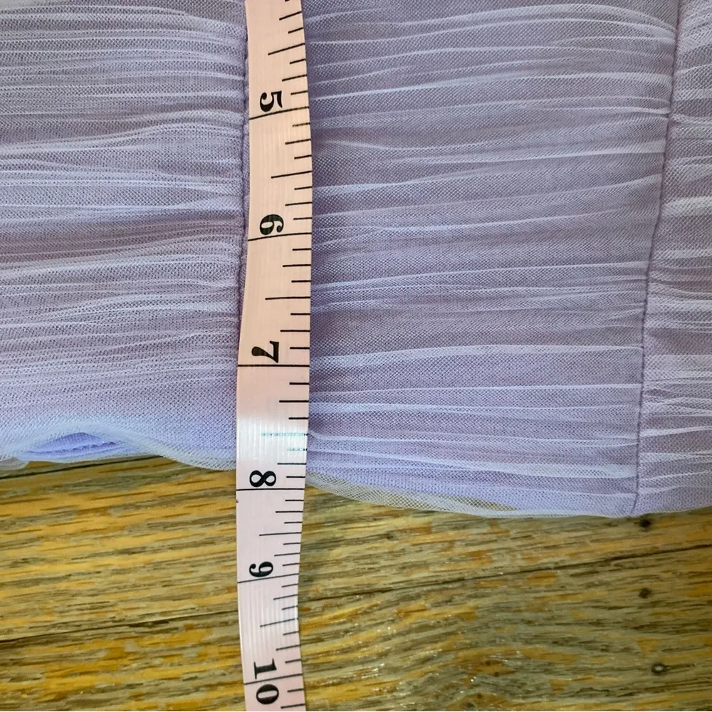 Lilac / Purple Sleeveless Tulle  Crop with Organza Straps Size Small - Image 12