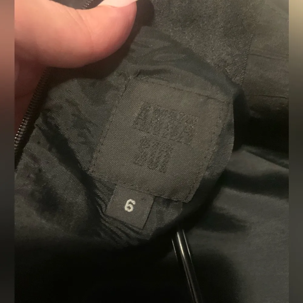 Anna sui quilted brocade Victorian floral black white silk ruffle dress 6 RARE - Image 8