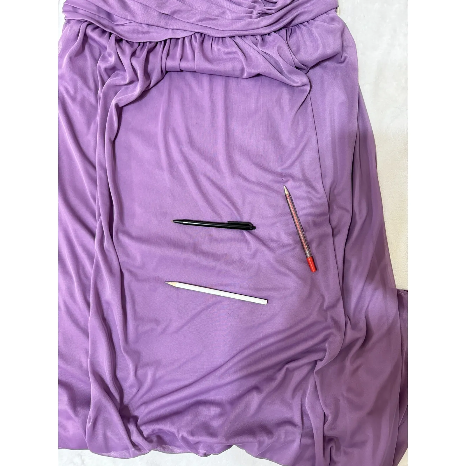 David's Bridal Women Dress Purple Maxi Gorgeous Preppy Lace Sleeveless - Size 18 - Image 7