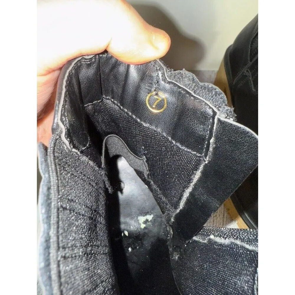 NWOT ZBY Women's 7M Lug Sole Ankle Boots Chelsea Bootie Combat Platform Y2K Black Size 7 - Image 6