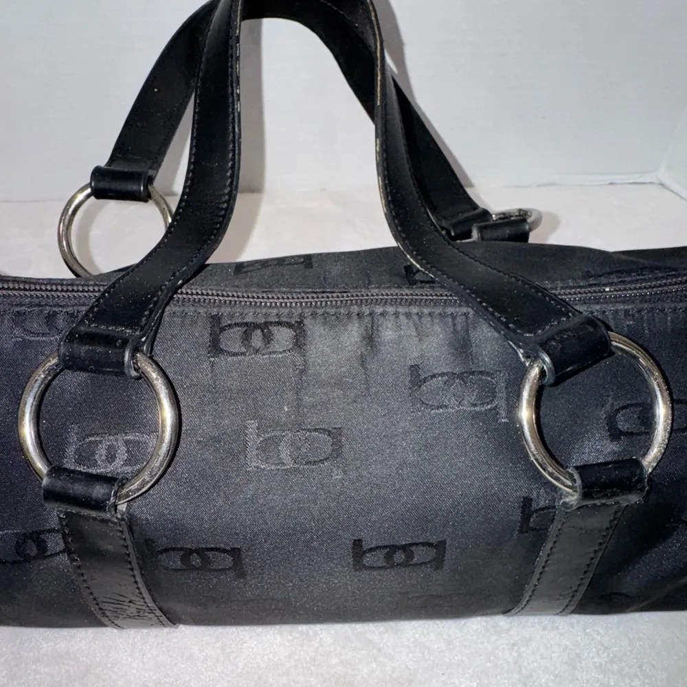 Vintage Y2K BEBE Black Women’s Mini Shoulder Monogram‎ Bag - Image 3