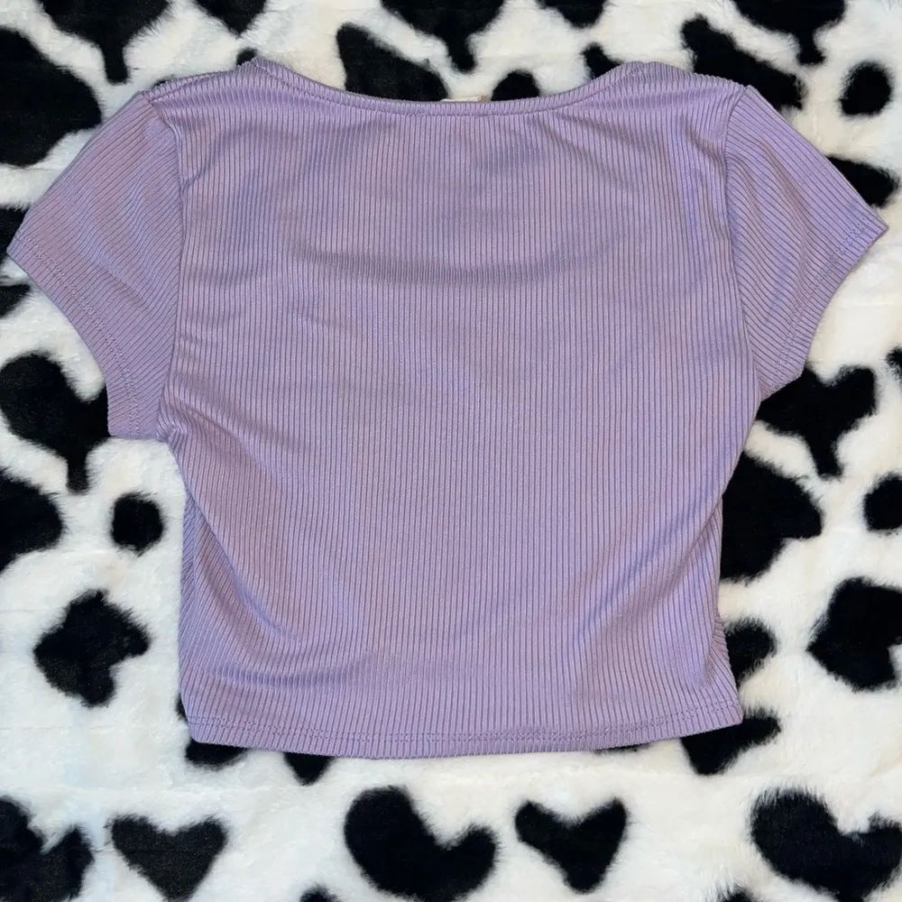 Altar'd State Purple Fitted Crop Blouse - Image 3