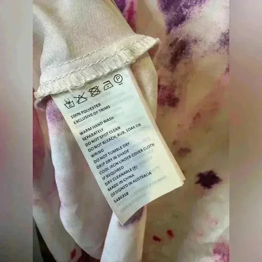 Bardot Women's White Pink Satin Pencil Midi High Rise Waist Skirt Size 4 - Image 5