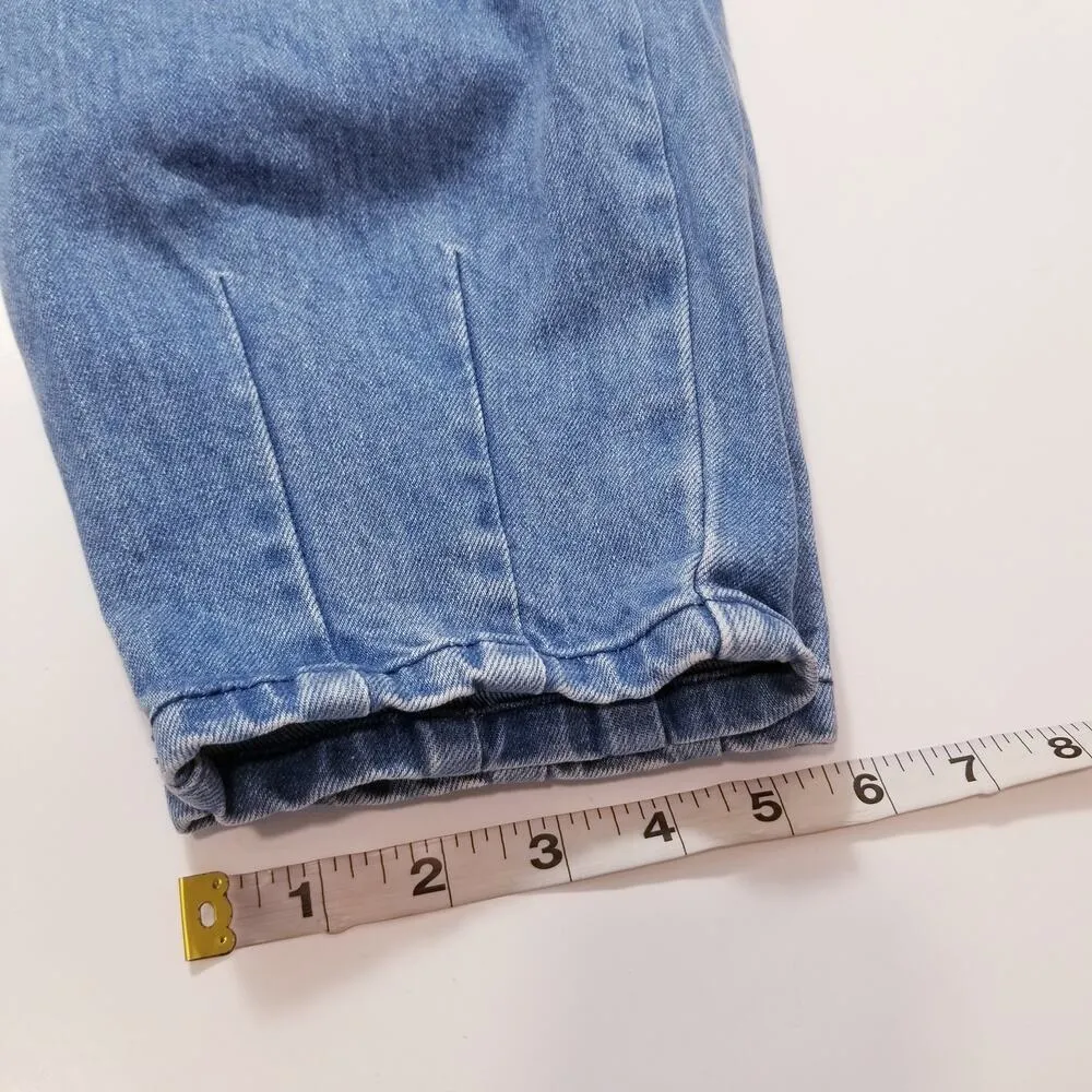 Something Navy Cotton Blend Denim Boilersuit Overall Jeans with Pockets - Image 11