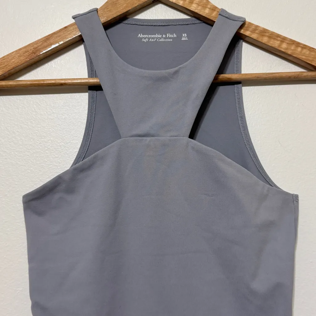 Abercrombie & Fitch Soft A&F Collection Size XS Gray high neck bodysuit tank - Image 5