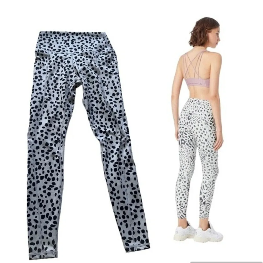 Sunzel Athletica workout high waist leggings sport yoga Gym with two pockets. Silver Size undefined - Image 2