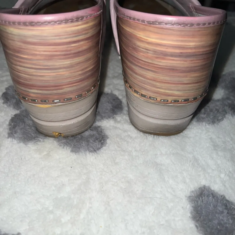 DANSKO Pink Glossy Striped Clogs Size 41 - Image 7