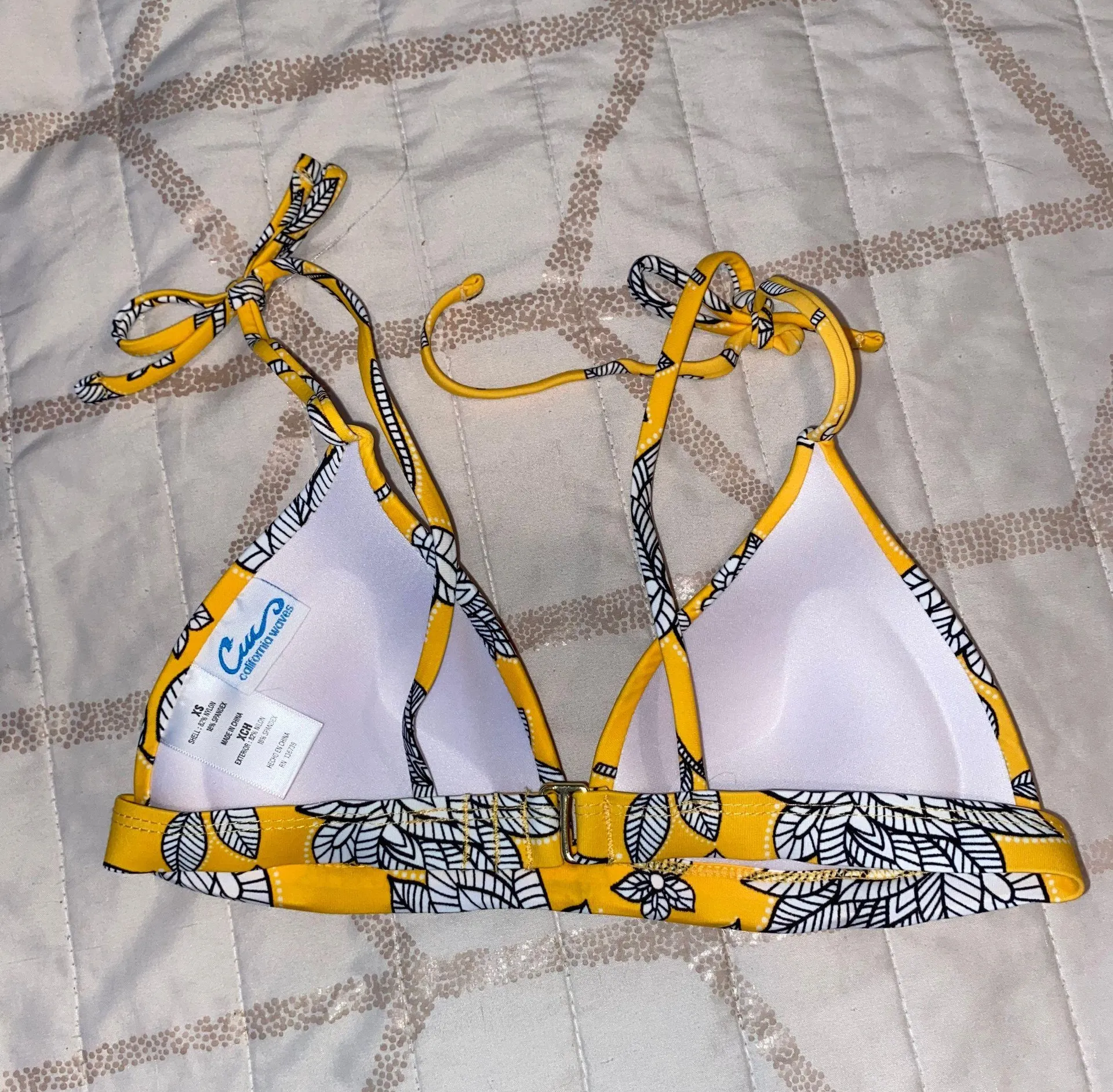 Bikini Top Yellow Size XS - Image 4