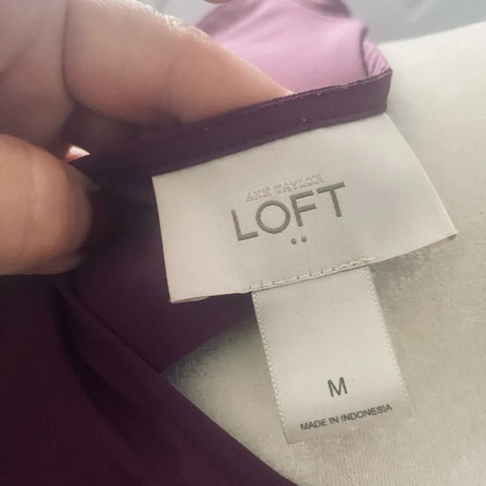 LOFT Plum Sleeveless Top with Bow - Image 3