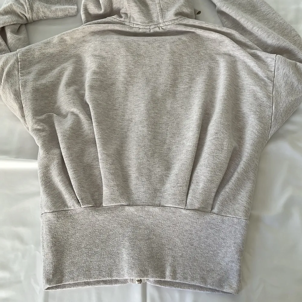 ATHLETA Balance Sweatshirt Toasted Brown Heather, Hoodie Zip Jacket Top - Image 4