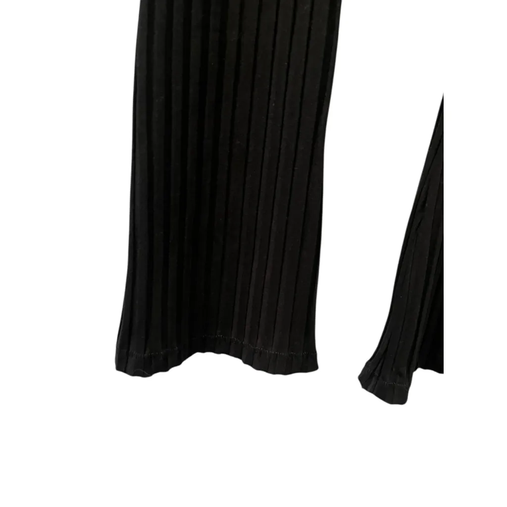 Good American Ribbed Flare Pants Shirt Size 3 Casual Black Women's 2 Piece - Image 9
