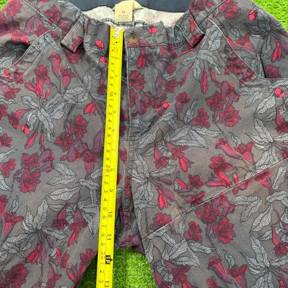Duluth Trading Women's Size 10 Gardening Outdoor Capri Pants Plants Floral - Image 3