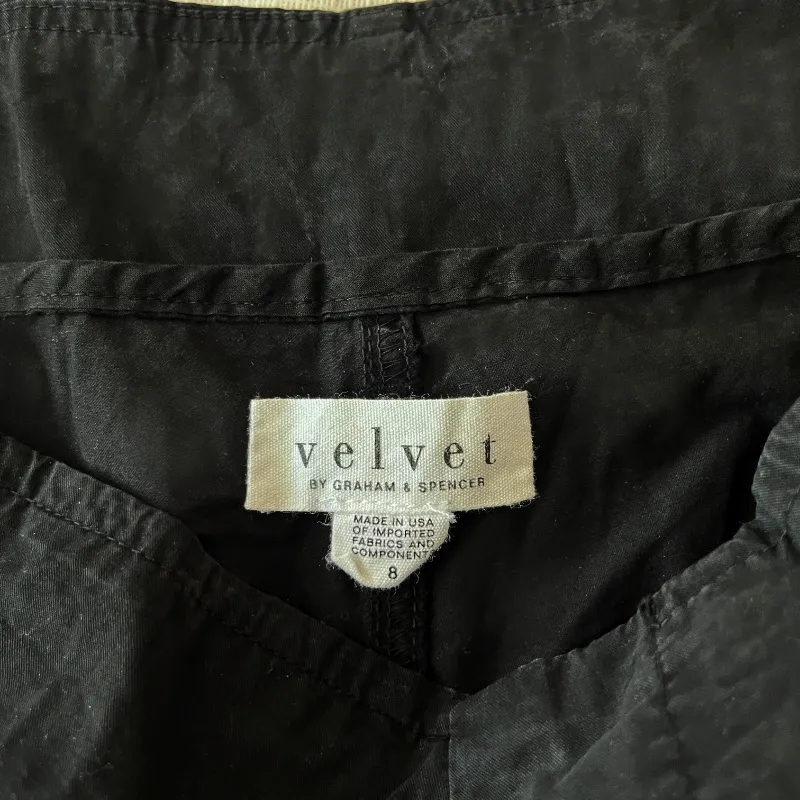 Velvet by Graham & Spencer‎ Wide Leg Crop Fit Pants Black Size 8 - Image 2