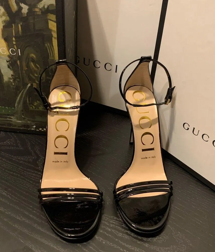 🎉HP🎉NIB Gucci Vernice Crystal Nero Stiletto Pump - Image 6