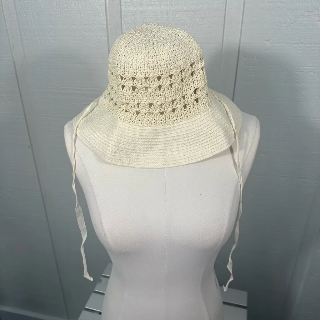 Fisherman Hat Hollow out Bucket Hat Crochet Wide Brim Bucket Hat Crochet - Image 2