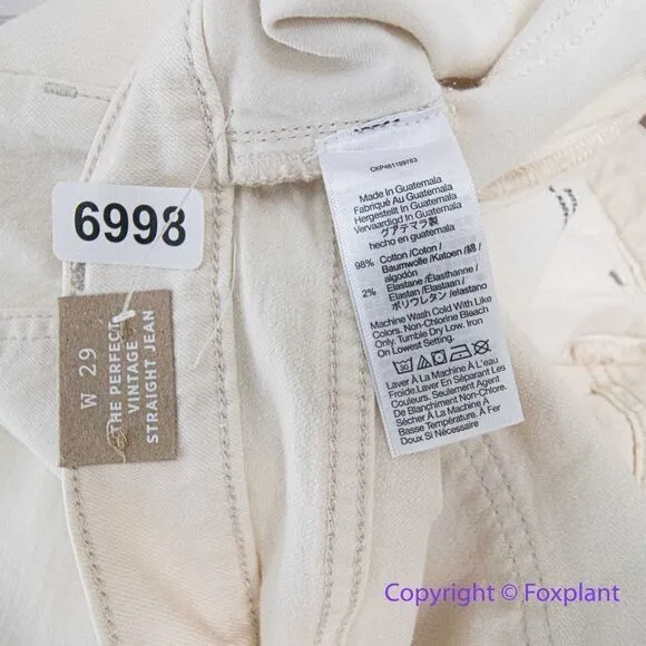 NEW Madewell The Perfect Vintage Straight Jean in Vintage Canvas Wash, 29.NG254‎ - Image 17