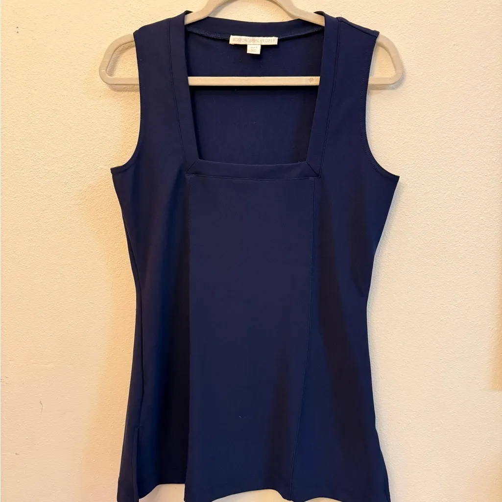 Boston Proper  Navy Blue Mini Dress - Image 2
