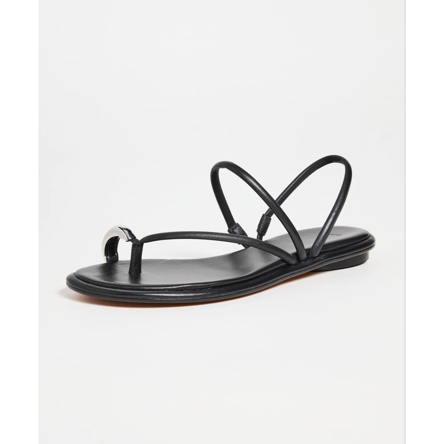 Vince Lucila Black Leather Thong Sandals - Size 9 - Image 2
