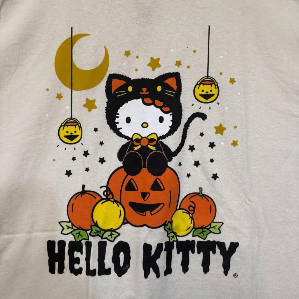 Hello Kitty Spooky Pumpkin Patch Sanrio Kawaii T-Shirt XL - Image 2
