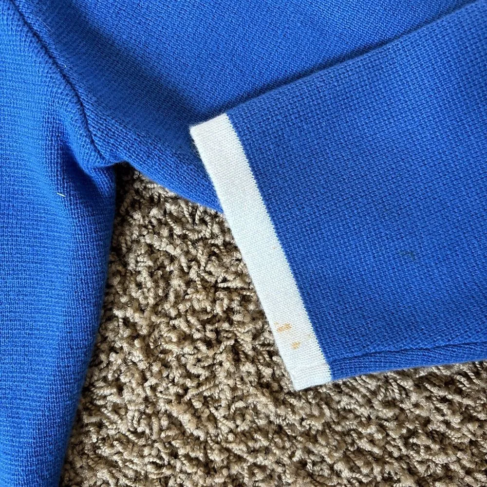 Pendleton  Cardigan Womens Small Blue White Trim Blazer‎ Button Front Cardigan - Image 8