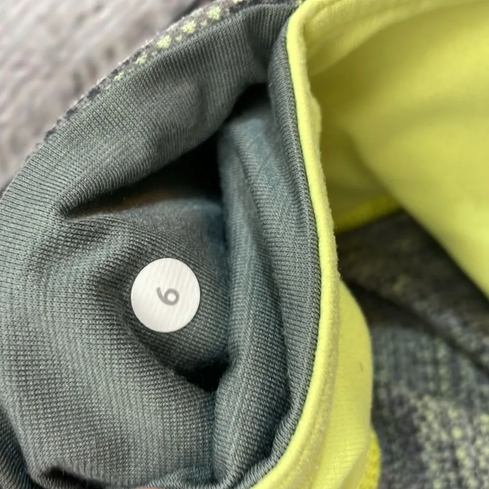 Lululemon Wunder Under Crop 6 Diamond Jacquard Space Dye Slate Clarity Yellow - Image 8