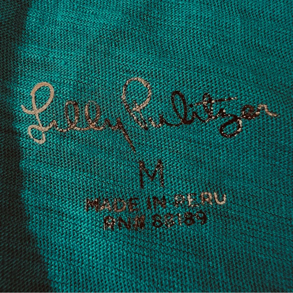 Lilly Pulitzer Gigi Ruffle Top Water Lilly Green - Image 7