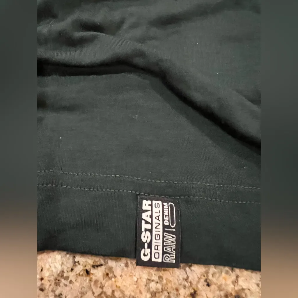 G-Star Raw Essential Mock Loose Top Semi sheer in color Laub Size XS NWT - Image 6