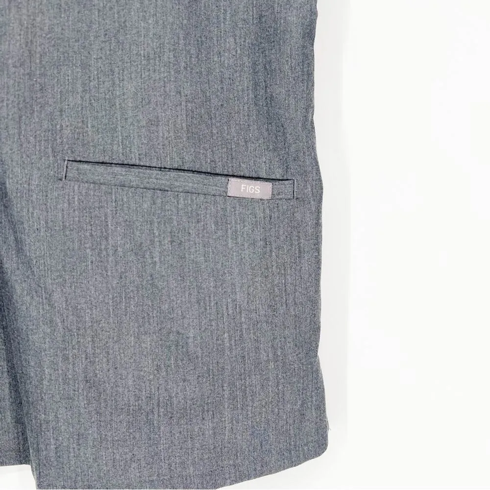 FIGS Casma Technical Collection Scrub Top S Grey - Image 7