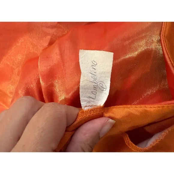 Vintage Orange Maxi Skirt Party Cocktail Evening Special‎ Occasion - Image 12