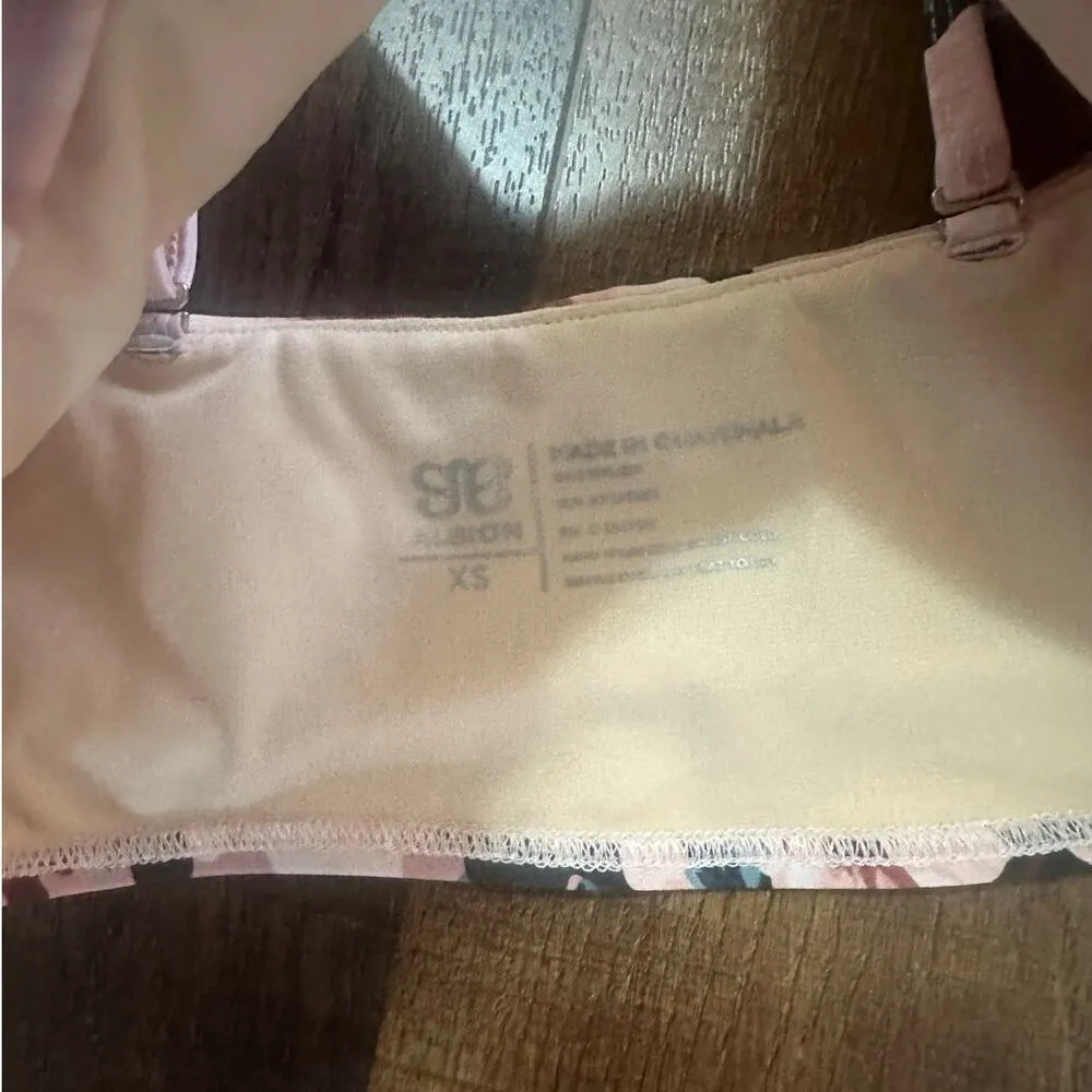 Albion Fit Floral Front Tie Bikini Swim Top Size XS - Image 6