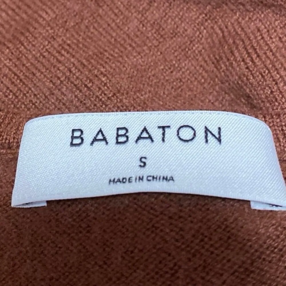 Aritzia Babaton Brown Sleeveless Crew Neck Knit Cami Camisole Tank Top Size S - Image 3