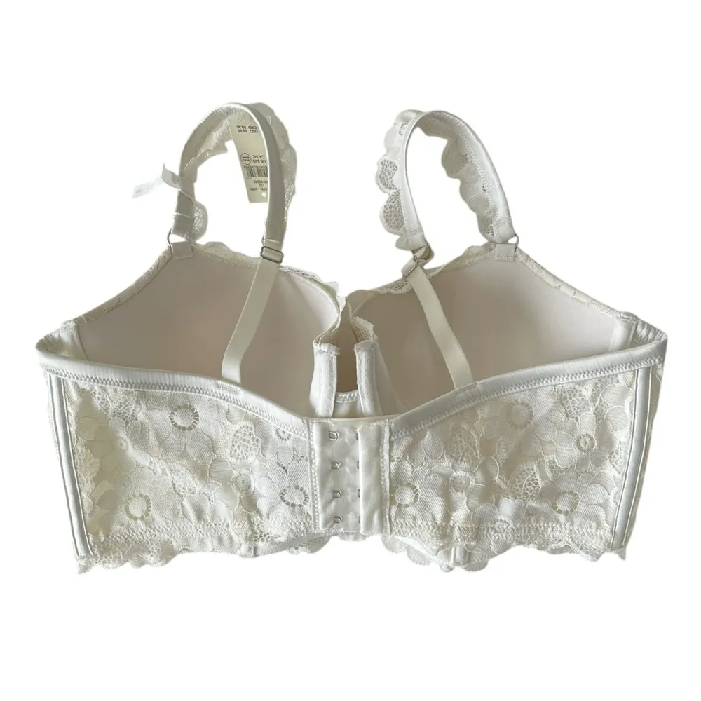 Aerie AE Show Off Real Lace Balconette Bra White 34D NEW NWT - Image 4