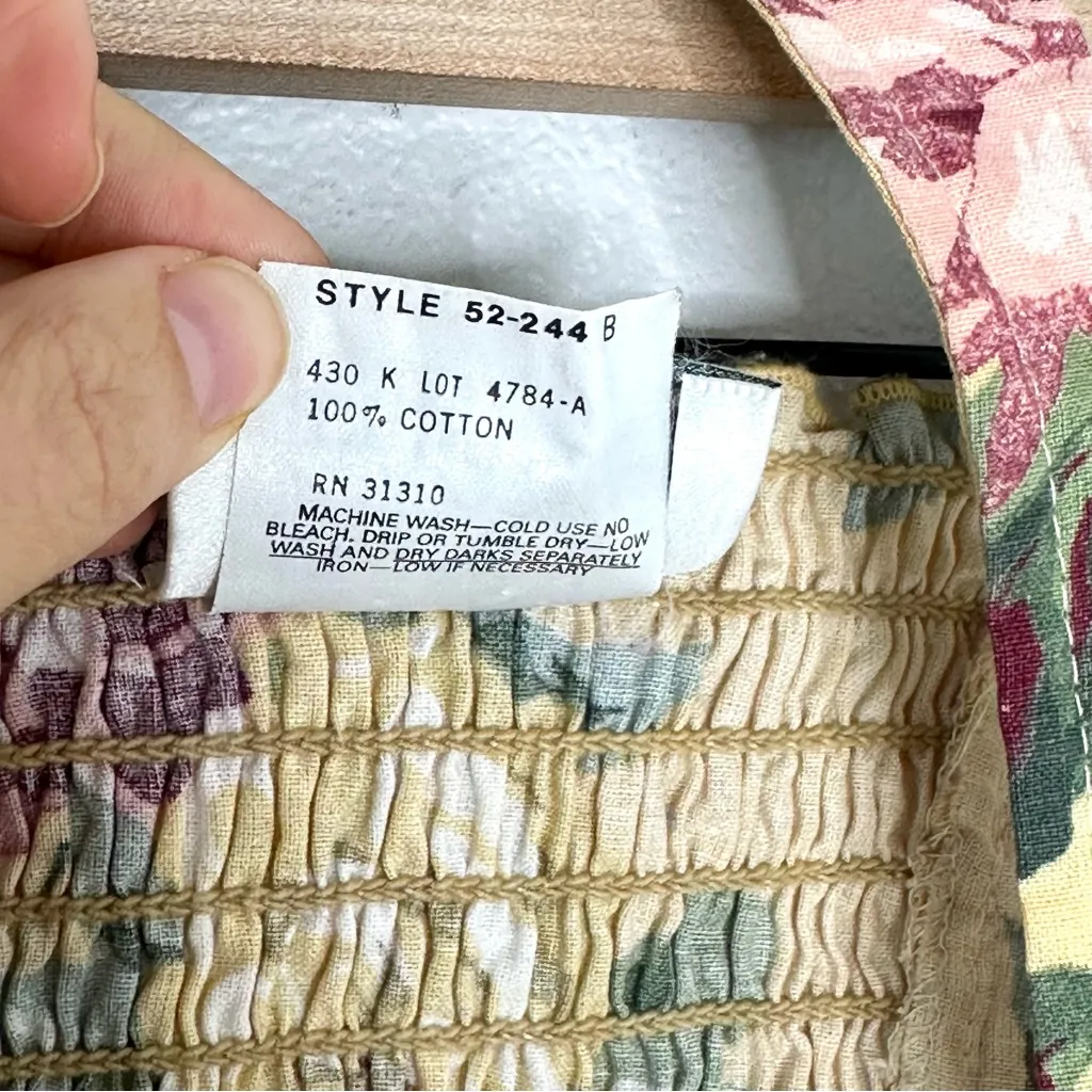 Vintage USA Made Cropped Halter Vest 100% Cotton by Byer California Cottagecore - Image 8