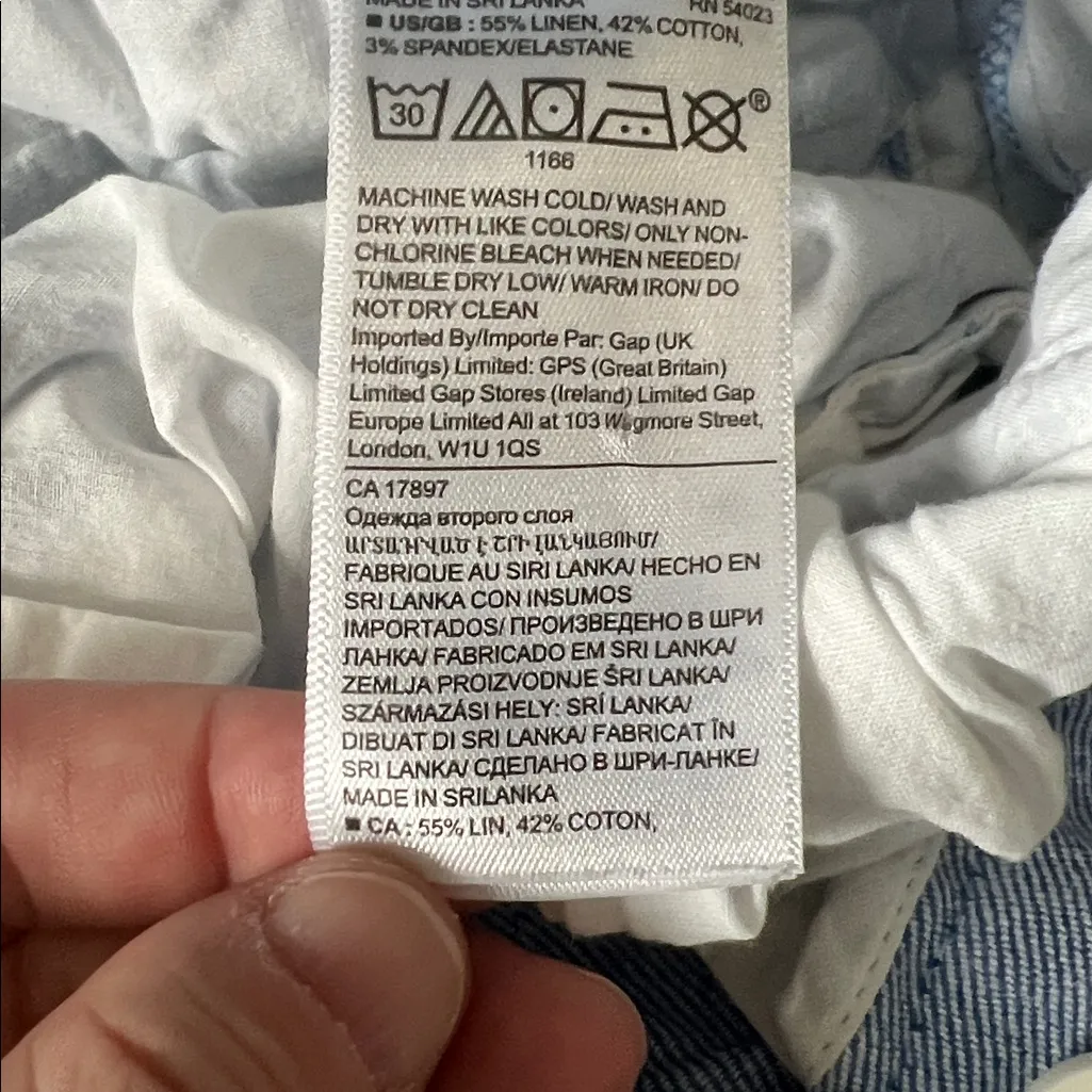 Banana Republic Avery Pant Chambray Size 8 - Image 5