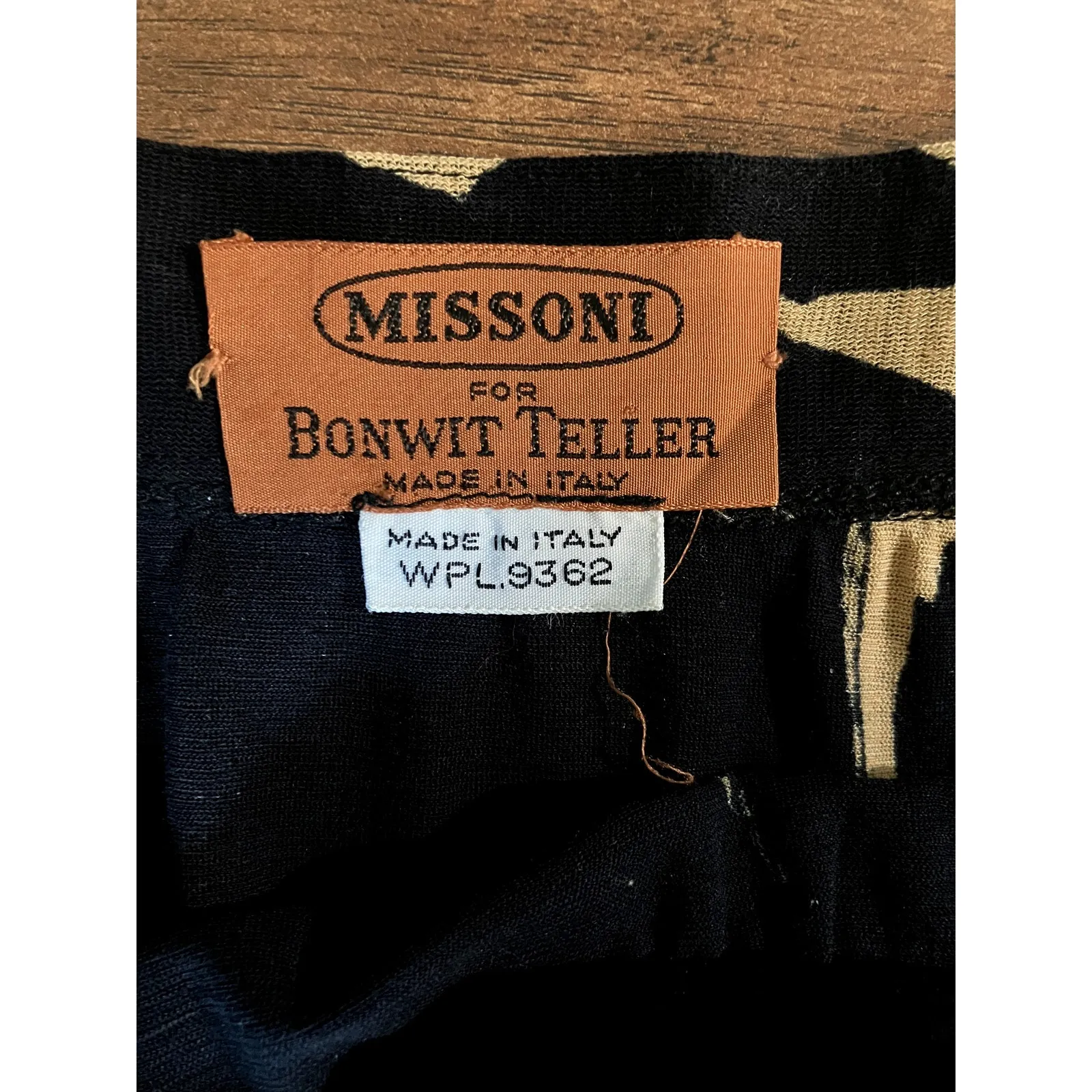 Vintage MISSONI  Printed Midi Wrap Skirt IT 42 Fits Size Small S Black Beige - Image 3