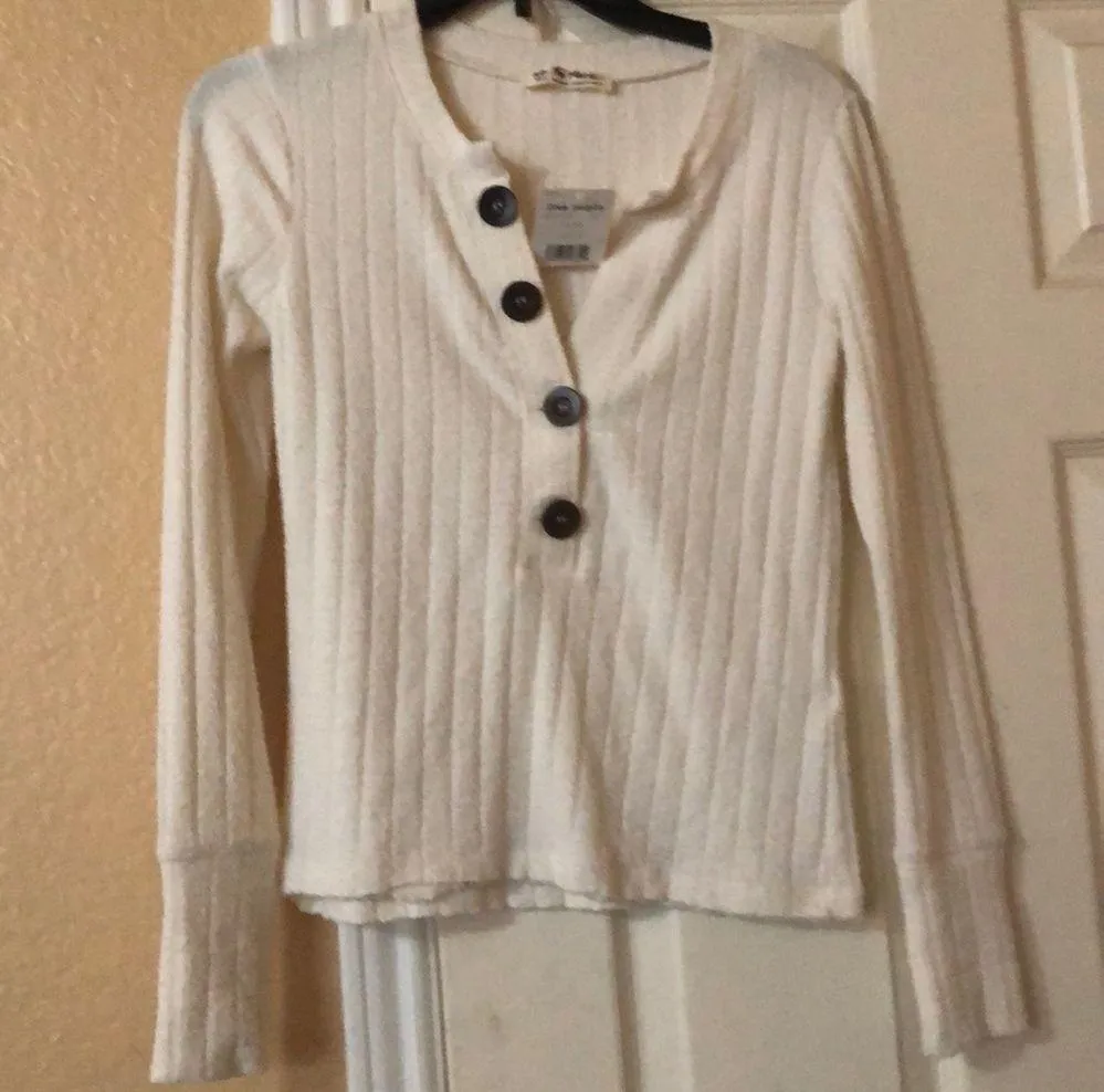 Free People canvas long sleeve top - Image 3