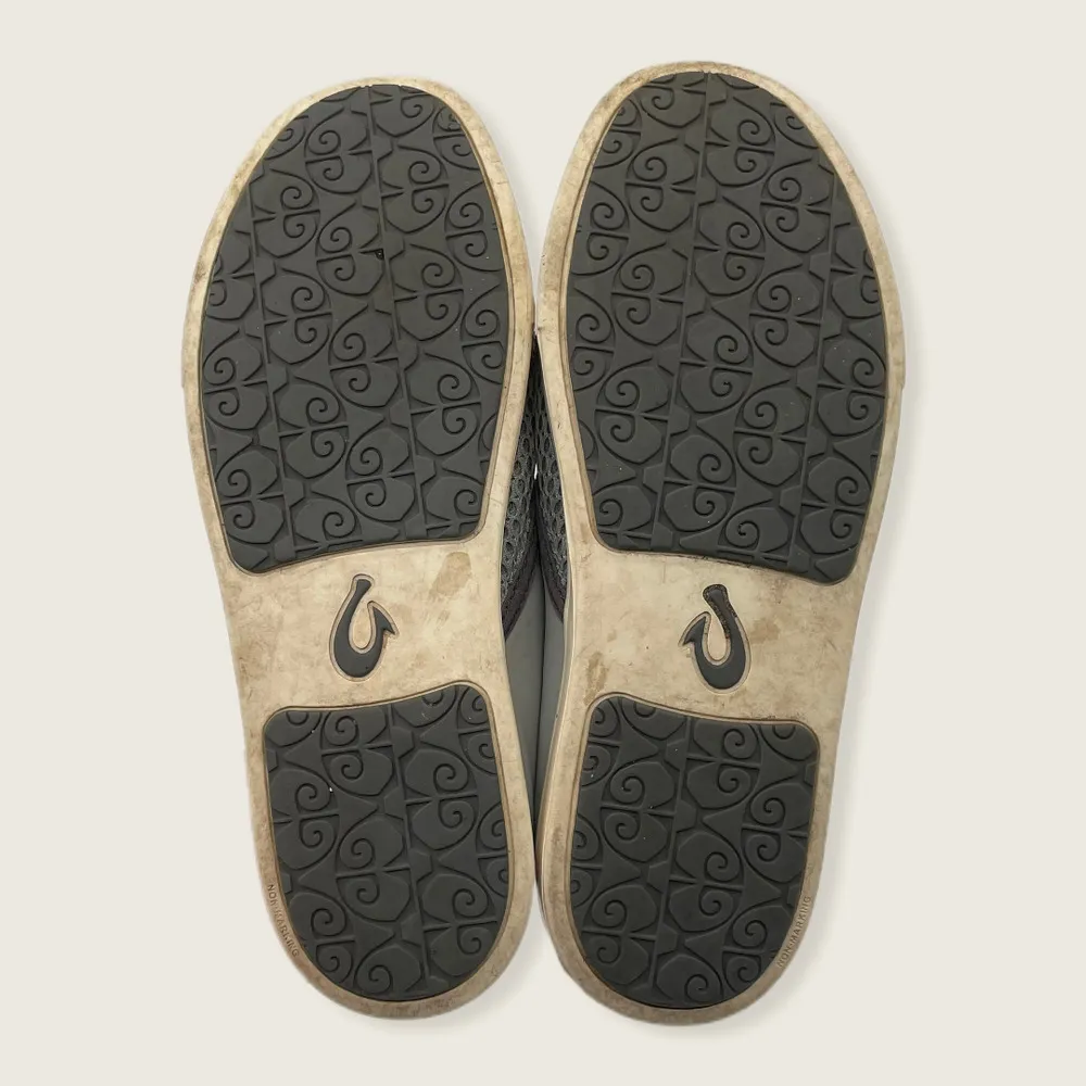 Olukai Pehuea Gray Mesh Fabric & Rubber Slip On Sneaker Flat Loafer 7.5 - Image 8