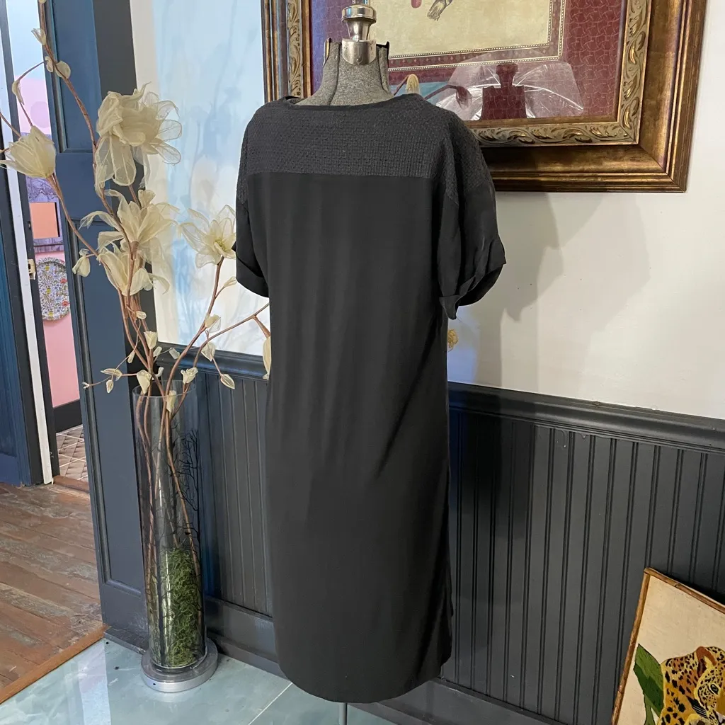 Noa Noa Danish Silk Shift Dress Embroidery & Rolled Sleeve - Image 7