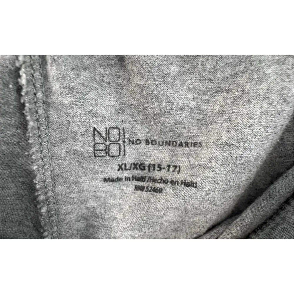 No Boundaries Basic Casual Grey Stretchy Mid-Rise Leggings - Image 2