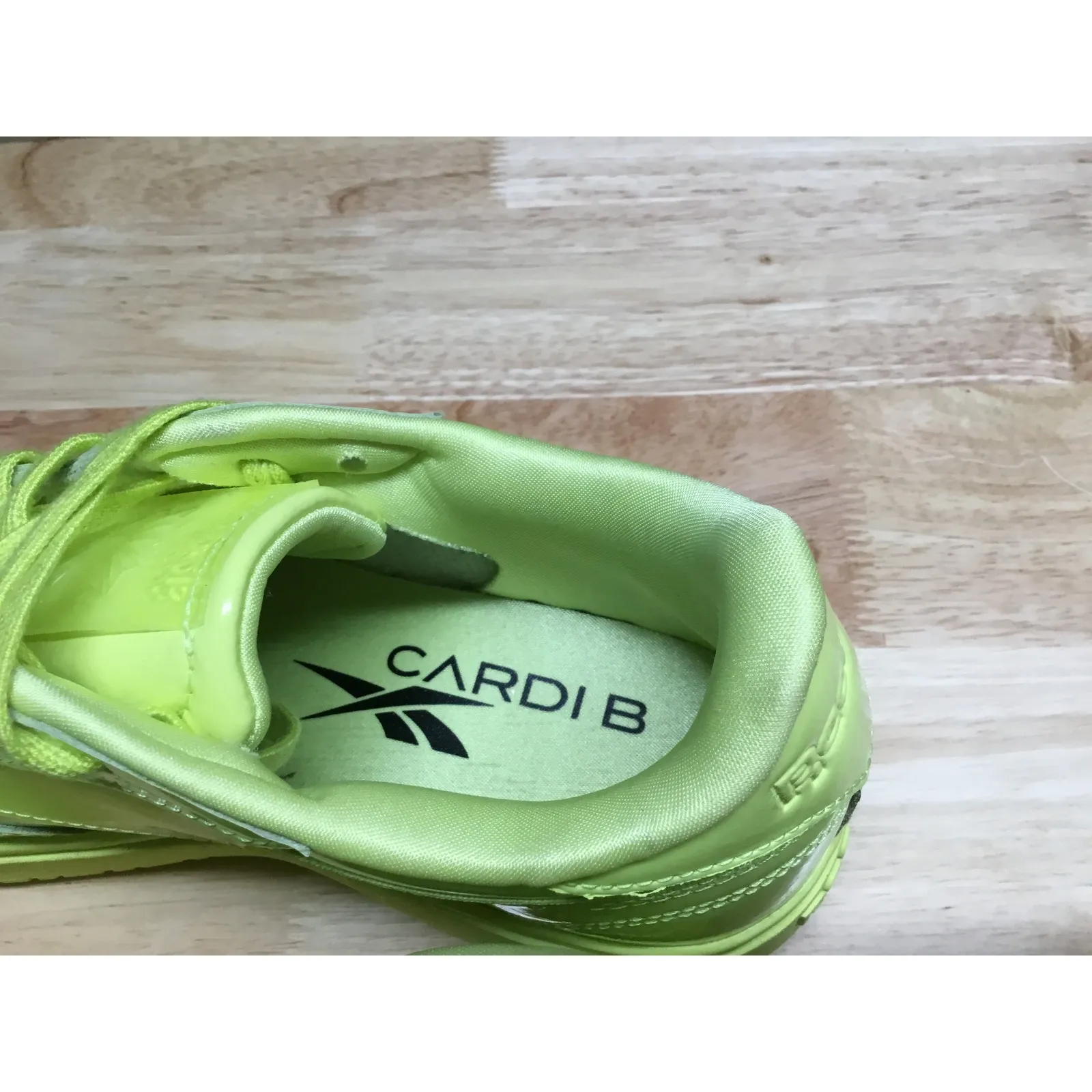 Reebok Cardi B x Coated Club C Double Sneakers Women's 9 Green Athletic Shoes - Image 6